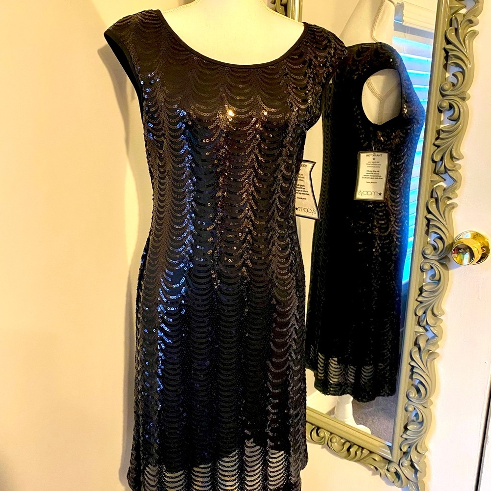 Black Sequins dress size 10